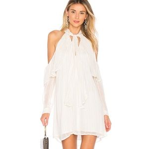 L’Academie Dress in Ivory & Gold Stripes